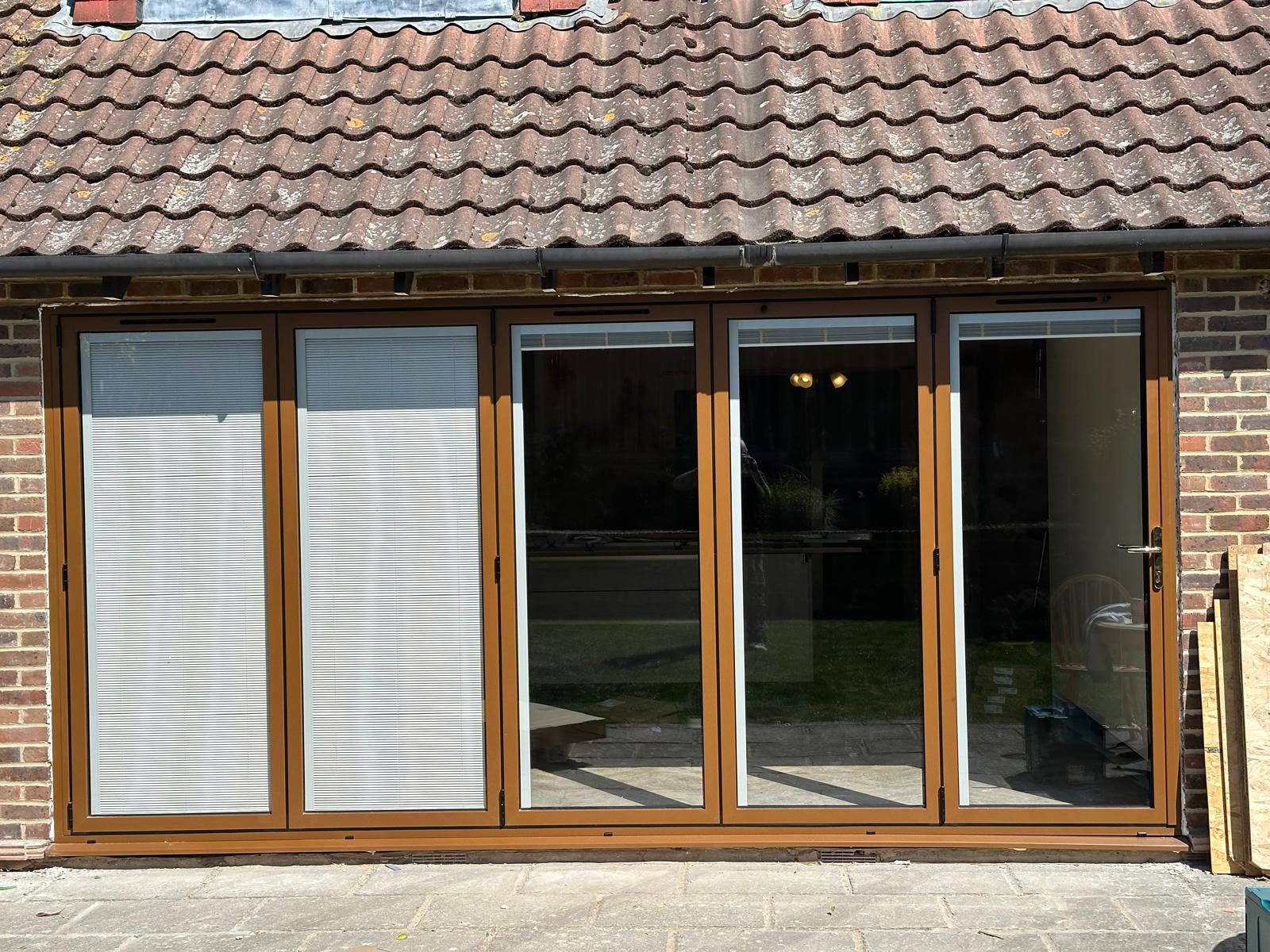 Aluminium bi-fold door installation on an Essex home — project 1