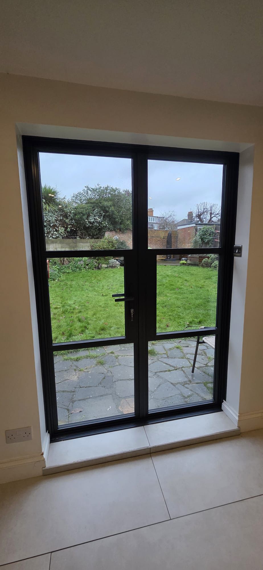 Aluminium French patio doors fitted to an Essex home — project 1
