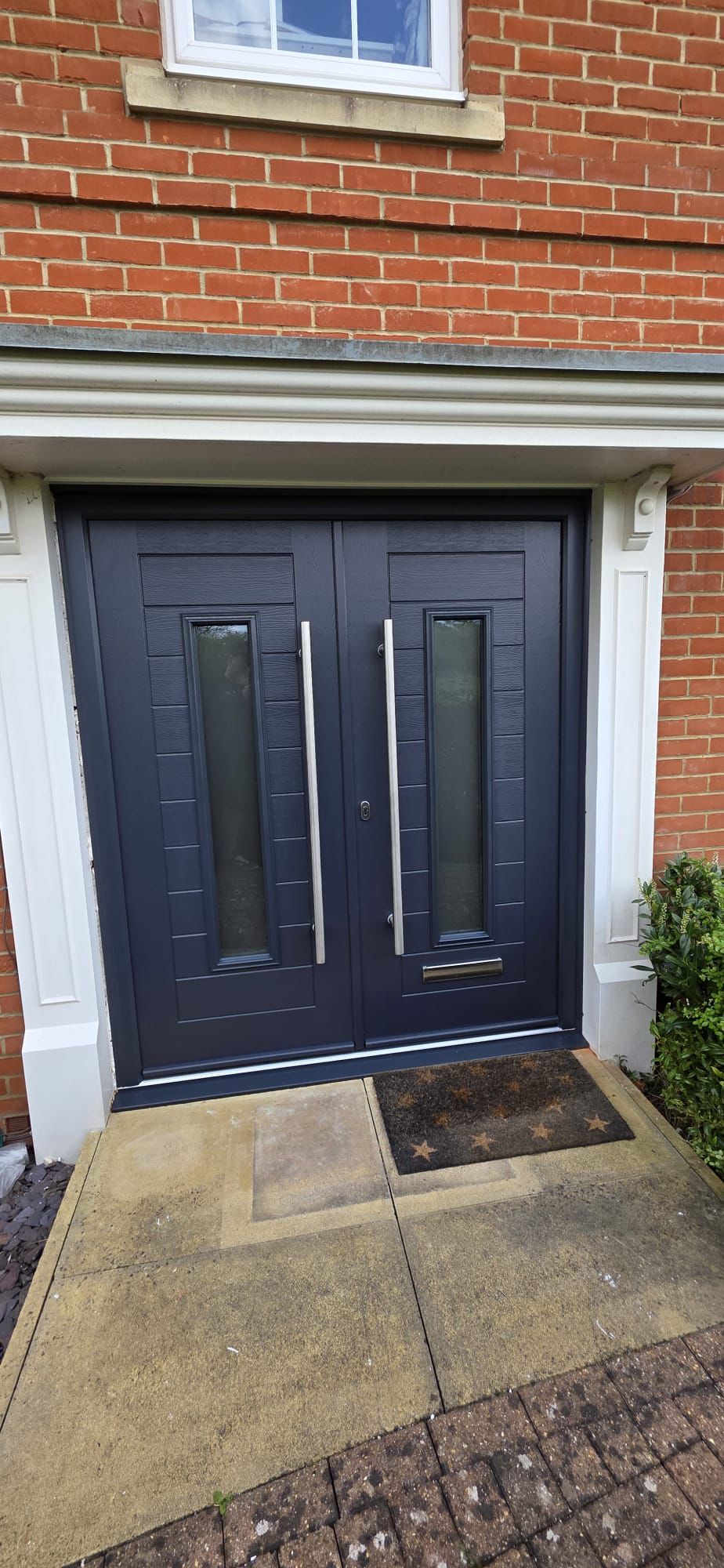 Composite front door with sidelights installed in Essex — project 1